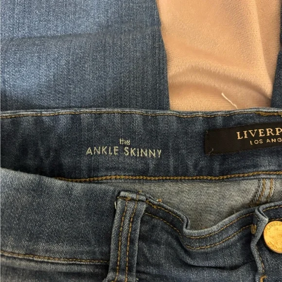 Liverpool Dark Blue Ankle Jeans - Picture 3 of 9